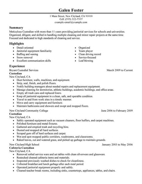 commercial cleaning resume examples.